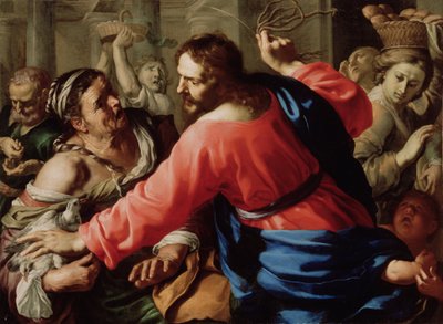 Cristo che purifica il tempio da Bernardino Mei